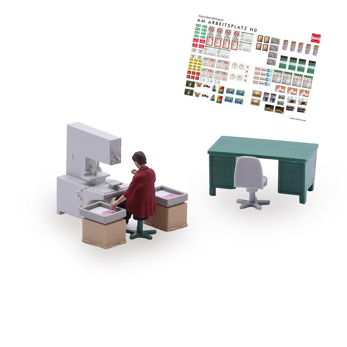 Busch 79906 H0 Action Set: Tampondruckmaschine