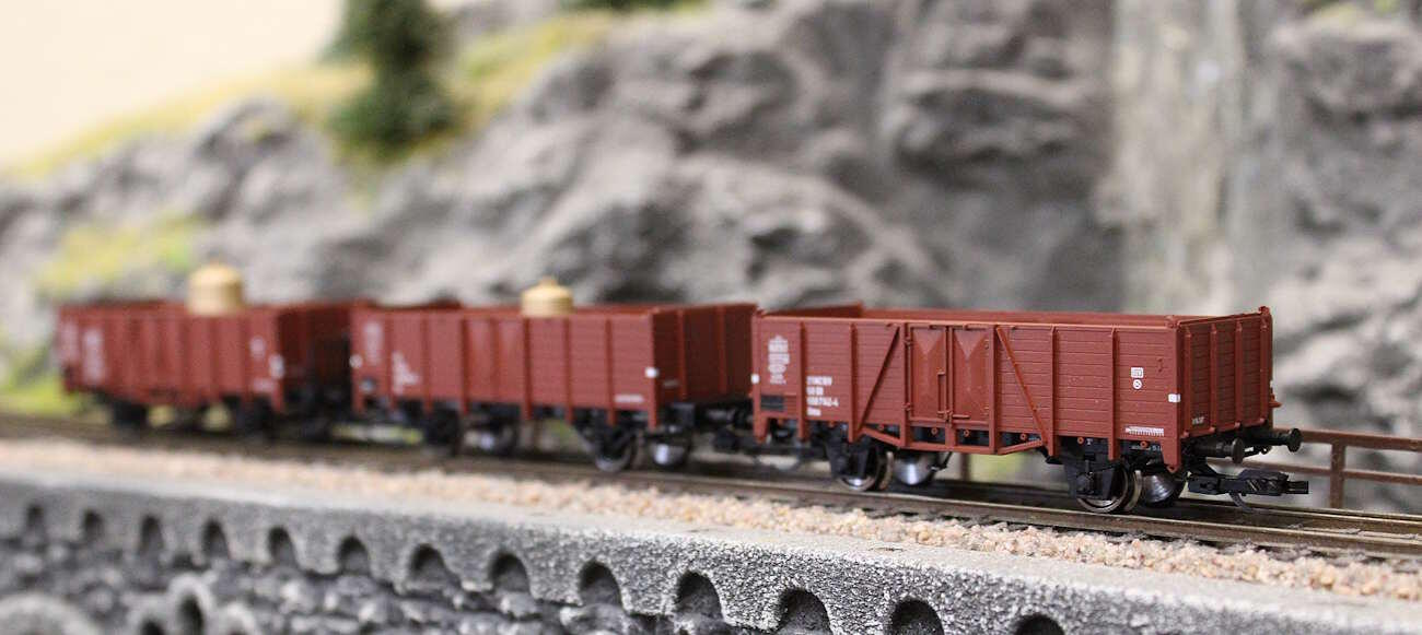 Hädl 115514-01 3-er Set Offene Güterwagen mit Glocken beladen DR - Sammlerset #7