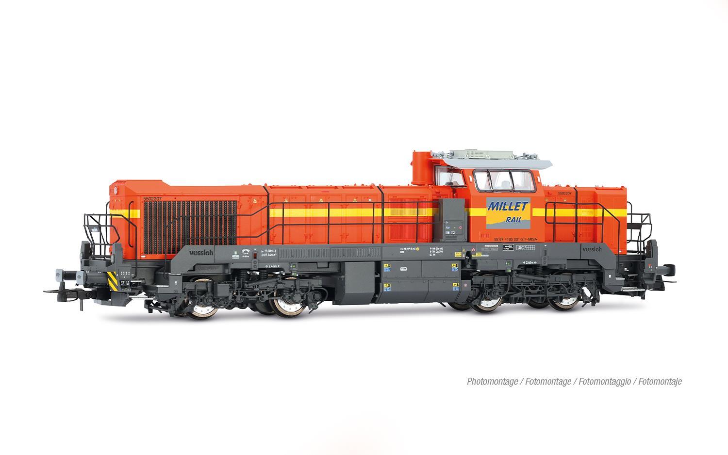 Jouef HJ2472S H0 Dieselelektrische Lokomotive Vossloh DE 18 der Millet Rail - Sound Version