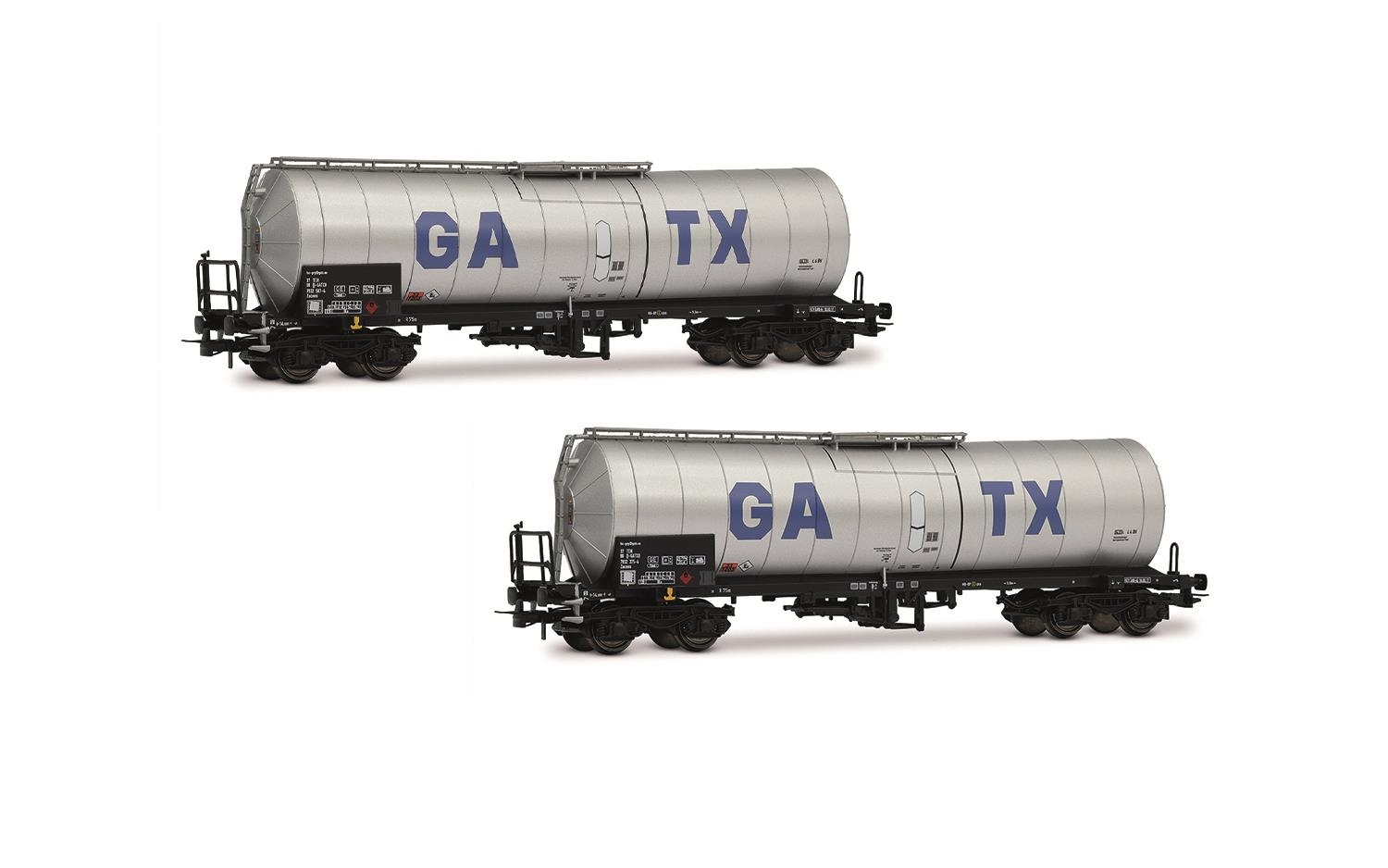 Rivarossi HR6667 H0 GATX, 2-teiliger Set isolierter Kesselwagen