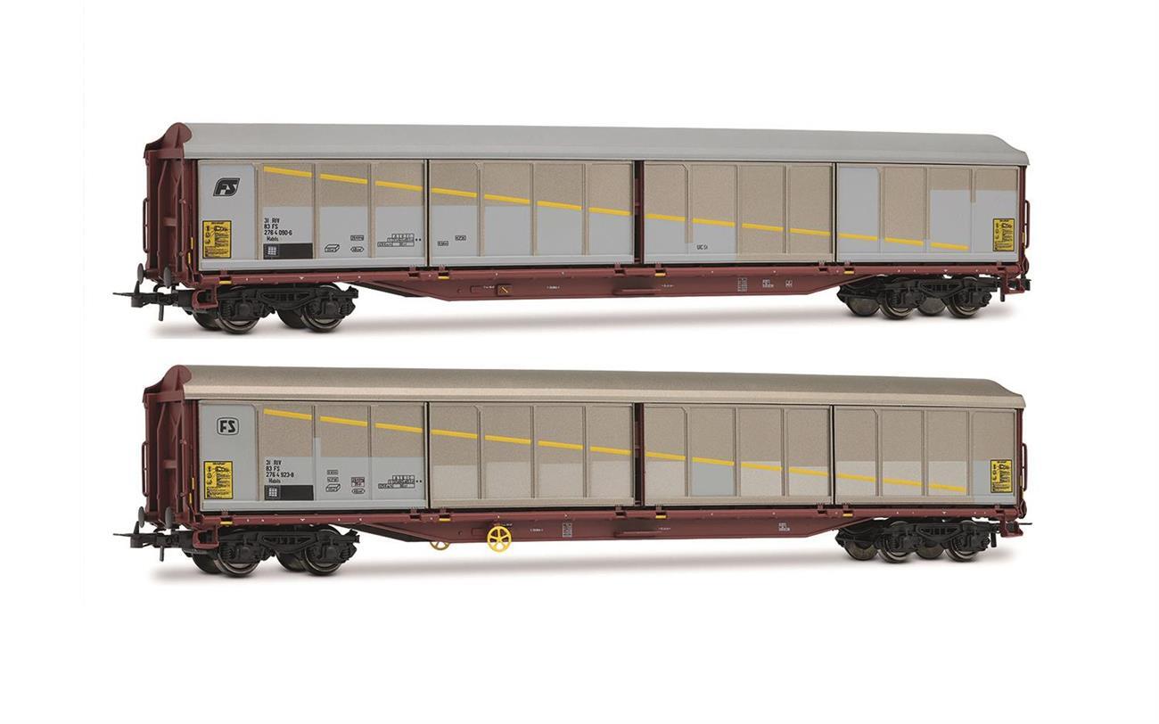 Rivarossi HR6673 H0 2-tlg. Set Schiebewandwagen der FS