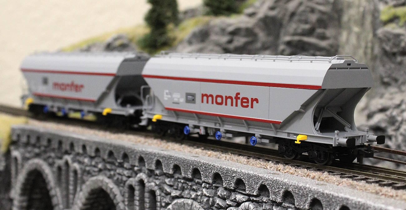 Rivarossi HR6677 H0 2-tlg. Set Getreidesilowagen „MONFER“