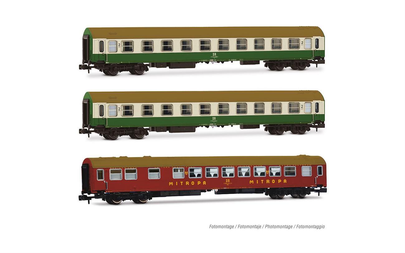 Arnold HN4483 N  3-tlg. Set OSShD-Wagen Typ B, Nr. 2/2 der DR
