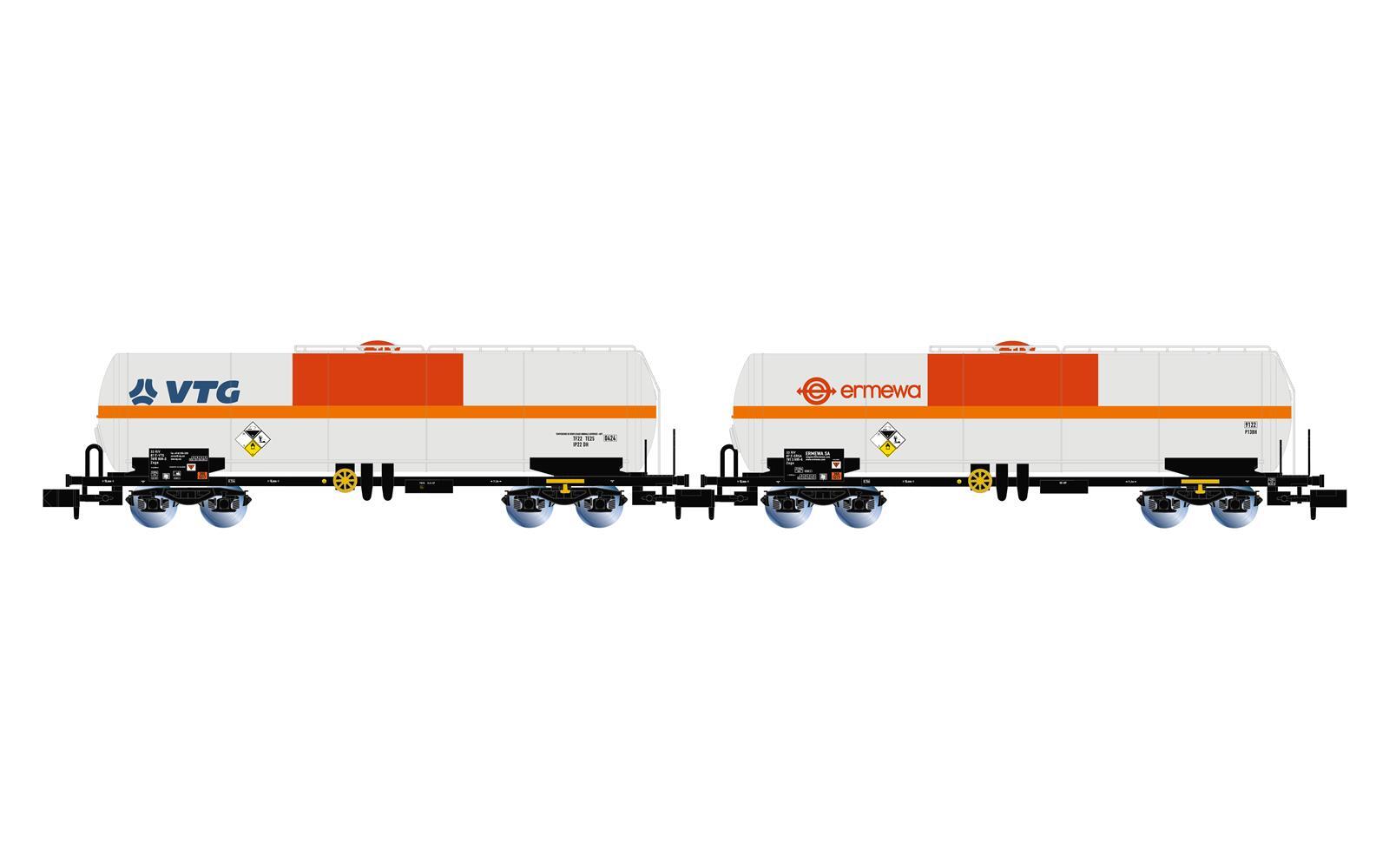 Arnold HN6634 N 2-tlg. Set Chlor-Tankwagen der SNCF