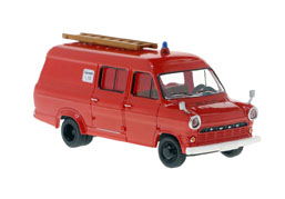 Brekina 34161 H0 Ford Transit Mk.1 der Feuerwehr rot/weiß