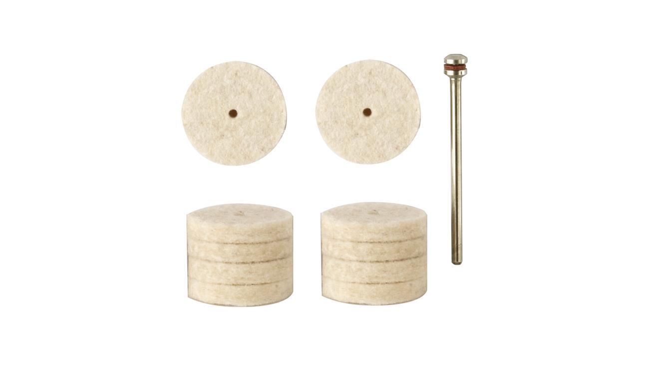 Proxxon 4528798  Filzscheiben, Ø 22 mm, 10 Stück + 1 Träger
