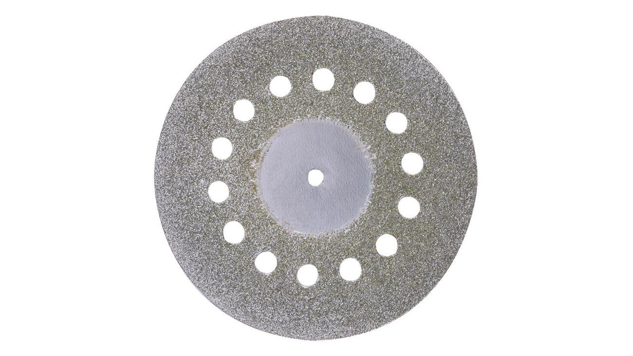 Proxxon 4528846  Diamantierte Trennscheibe mit Kühllöchern, Ø 38 mm + 1 Träger
