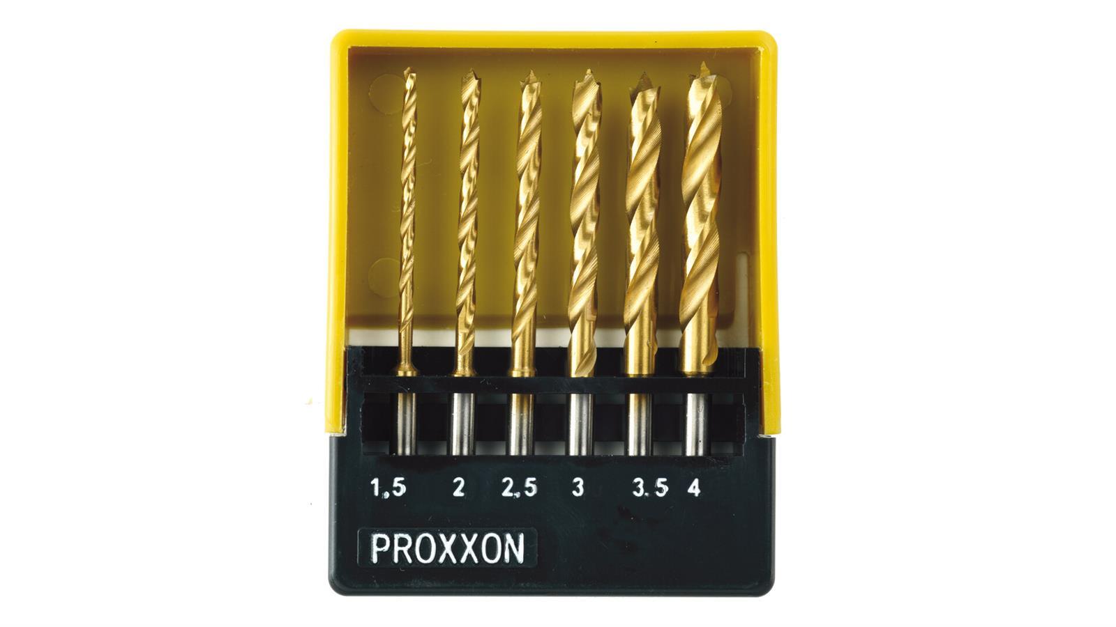 Proxxon 4528876  HSS Spiralbohrersatz mit Zentrierspitze, 1,5 bis 4 mm (6-teilig)
