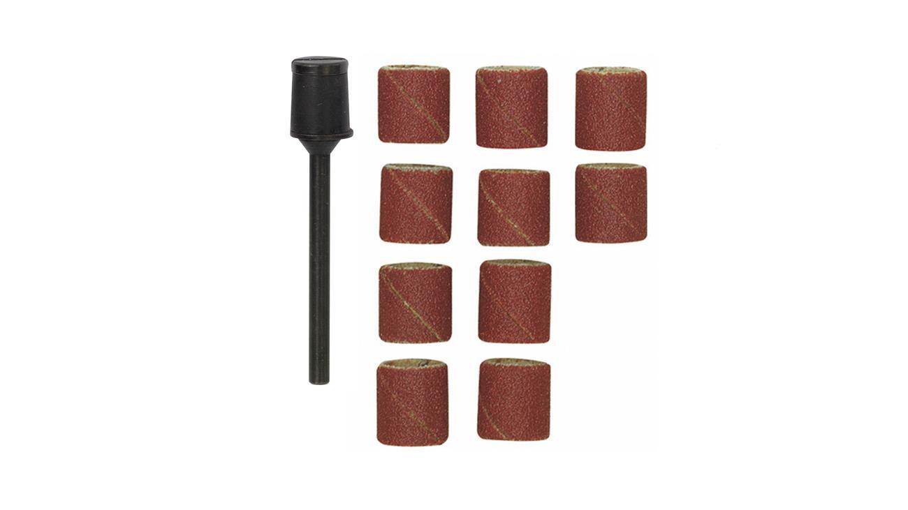 Proxxon 4528980  Schleifbänder Ø 10 mm, 10 Stück Korn 150, mit Schleifzylinder