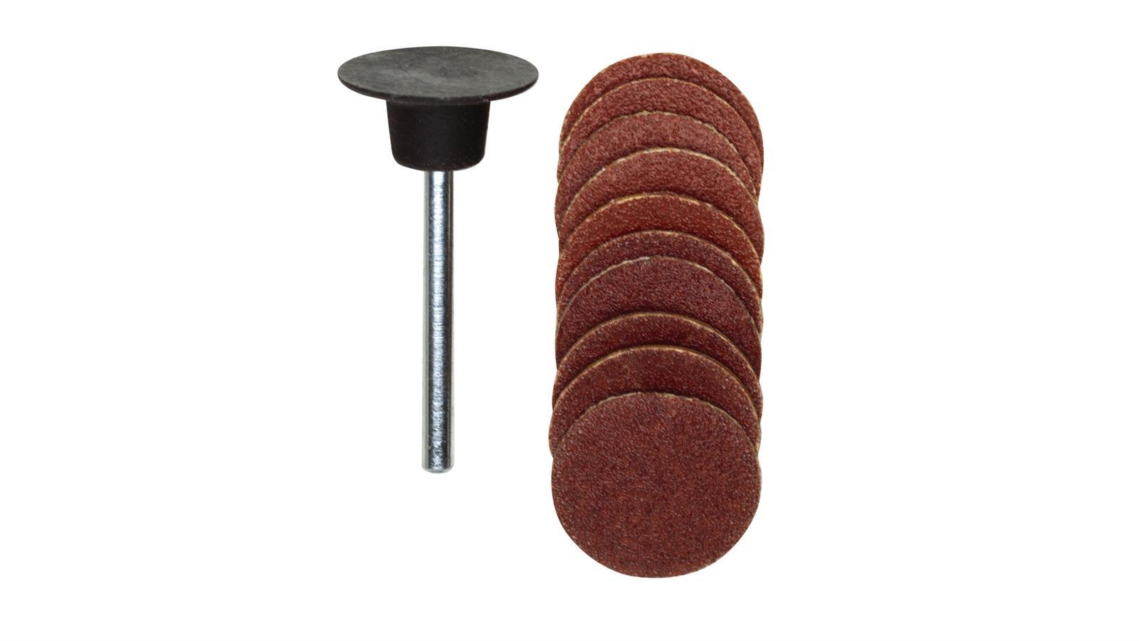 Proxxon 4528982  Schleifscheiben Ø 18 mm, je 5 Stück Korn 120 + 150, mit Gummiteller