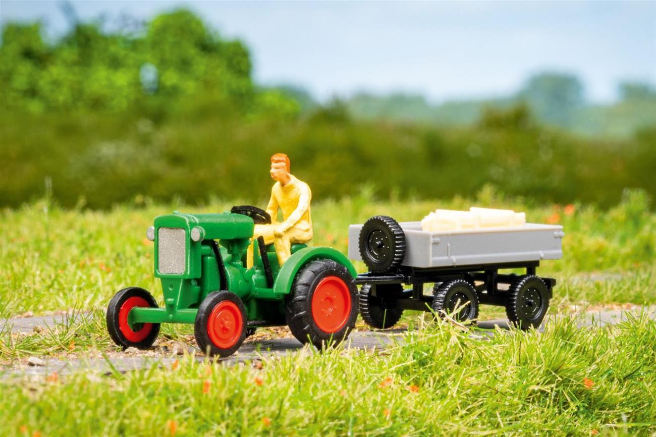 Auhagen 44659 N Deutz-Schlepper F1M414 mit Anhänger