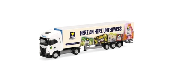 Herpa 319027 Iveco S-Way Kühlkoffer-Sattelzug "Edeka"