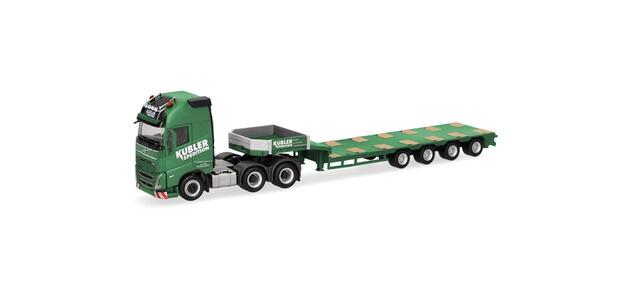Herpa 319492 Volvo FH GL XL 2020 Semitieflade-Sattelzug "Kübler"