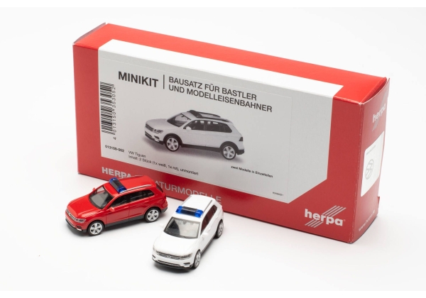 Herpa 013109-002 1:87 MiniKit VW Tiguan mit Warnbalken (2er Set)