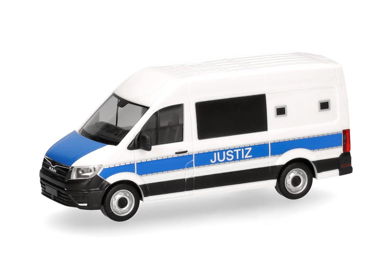 Herpa 098021 1:87 MAN TGE Kasten Hochdach "Justiz"