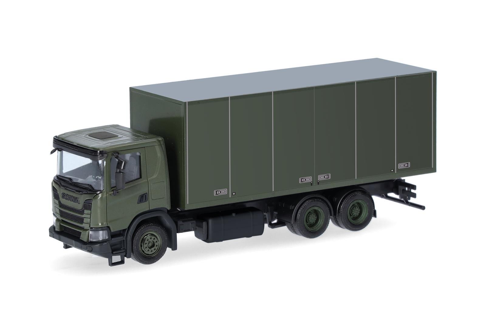 Herpa 747226 1:87 Scania XT17 Koffer-LKW 3achs "Schwedische Armee"