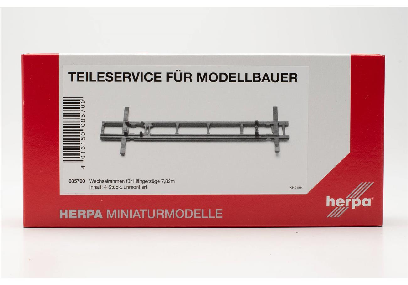 Herpa 085700 1:87 Wechselrahmen für Hängerzüge 7,82m (4 Stück)