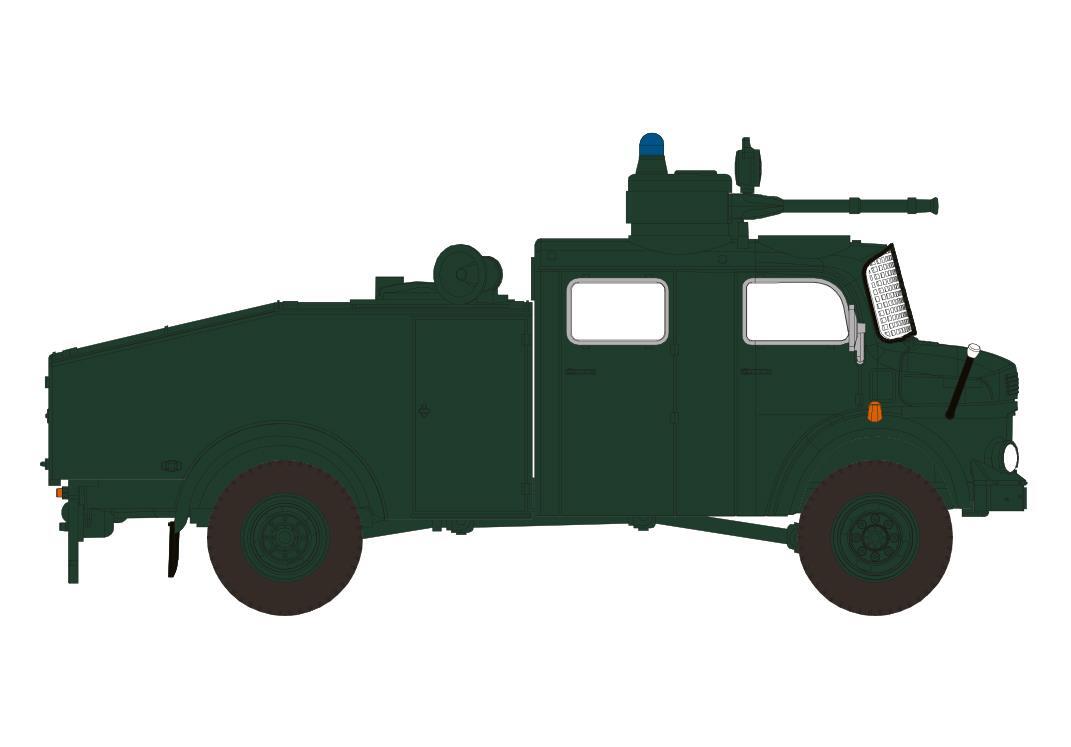Brekina 47184 H0 MB LA 1113 Wasserwerfer des Bundesgrenzschutzes