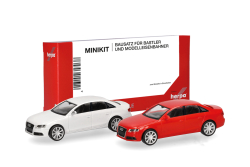 Herpa 014144  MiKi Audi A4 Limous. weiß/rot