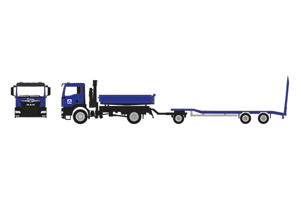 Herpa 960045  MAN TGS NN Kipper m Kran u TU3