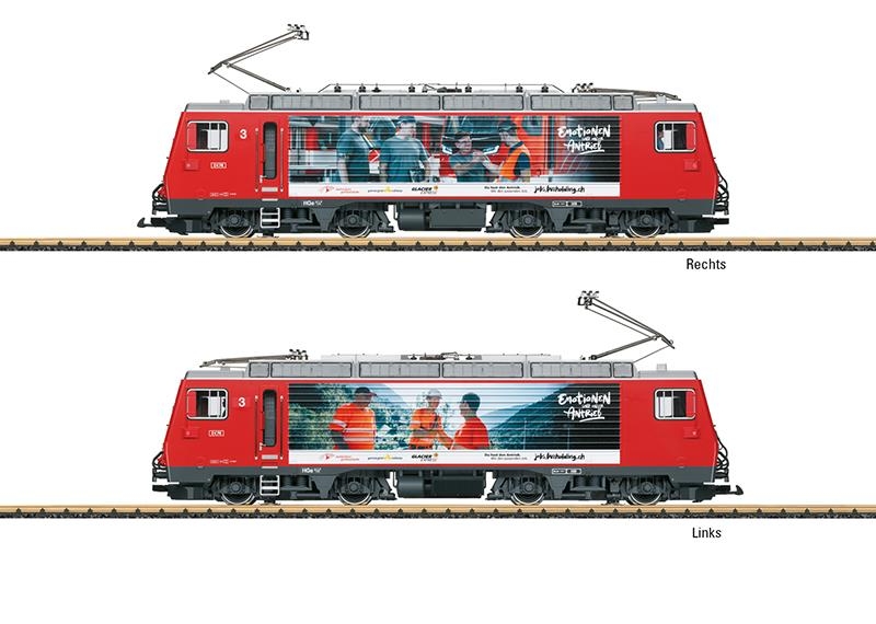 LGB 23105 G Elektrolokomotive Nr. 3 DOM (HGe 4/4 II) Mitarbeiterwerbung