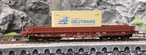 Brawa 50876-2 Güterwagen Samm DR - Ladegut Holzkiste Deutrans