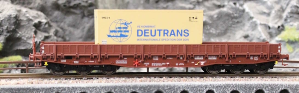 Brawa 50876-3 Güterwagen Samm DR - Ladegut Holzkiste Deutrans