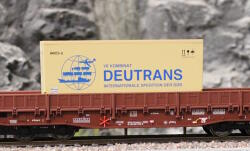 Brawa 50876-3 Güterwagen Samm DR - Ladegut Holzkiste Deutrans
