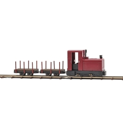 Busch 12019 H0f Feldbahn Start-Set mit Deutz Diesellok
