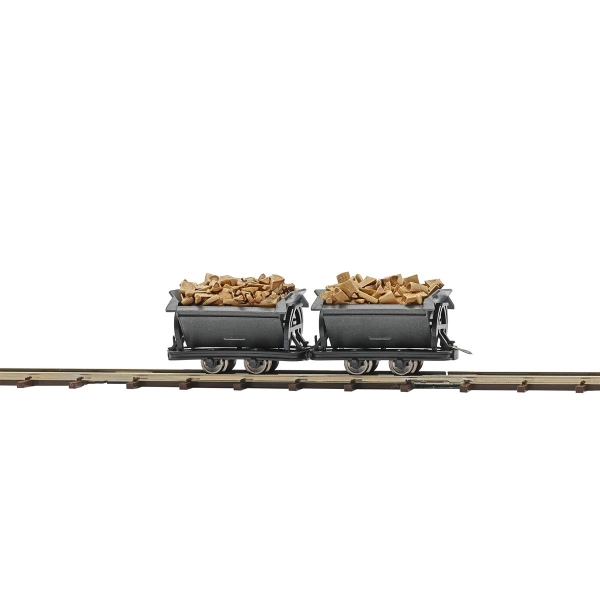 Busch 12262 H0f Zwei Loren mit Spaltholz