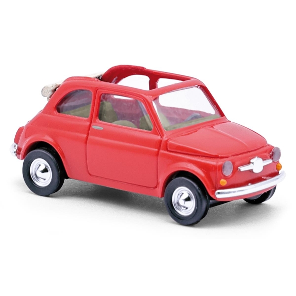 Busch 48782 H0 Fiat 500 Cabriolimo. Trasformabile, Rot