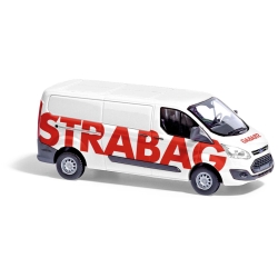 Busch 52442 H0 Ford Transit Custom Flachdach, Strabag