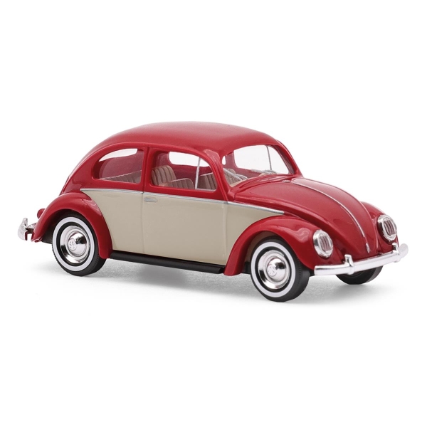 Busch 52968 H0 VW Käfer Ovalfenster,  weinrot/beige