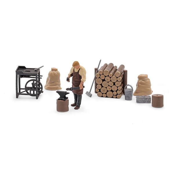 Busch 79856 H0 Action Set: Feldschmiede