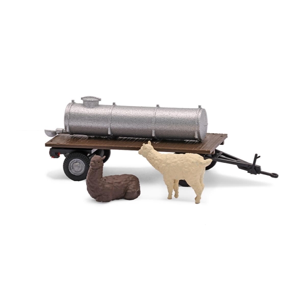 Busch 79862 H0 Action Set: Alpakas mit Wasserfass