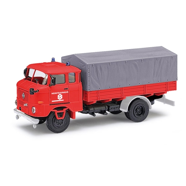 Busch 95305 H0 ESPEWE: IFA W50L Fp Werkfeuerwehr, EKOSTAHL, Bj. 1985