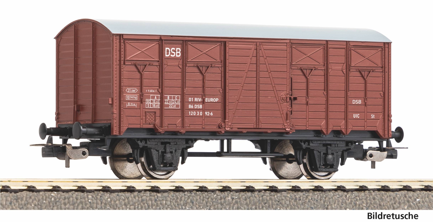 Piko 27732 H0 Gedeckter Güterwagen Gkks DSB Epoche IV