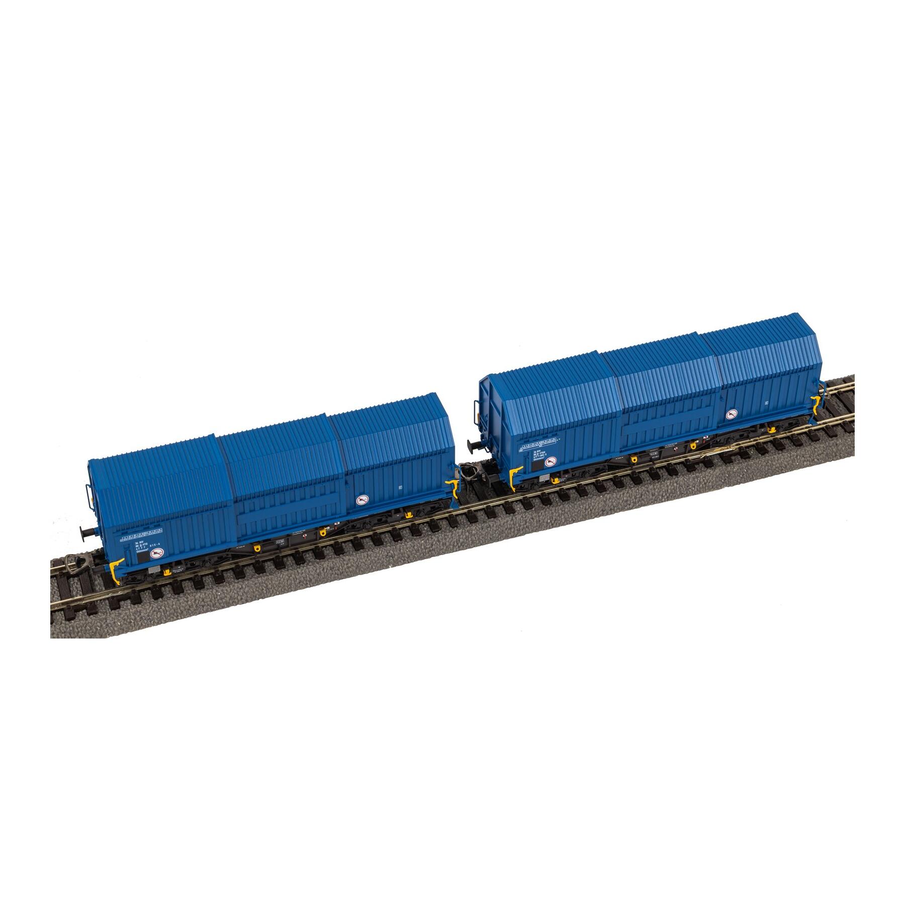 Piko 28307 H0 2er Set Teleskophaubenwagen VTG Epoche VI