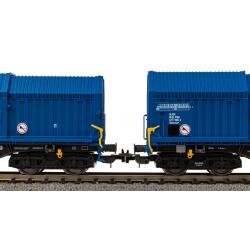 Piko 28307 H0 2er Set Teleskophaubenwagen VTG Epoche VI