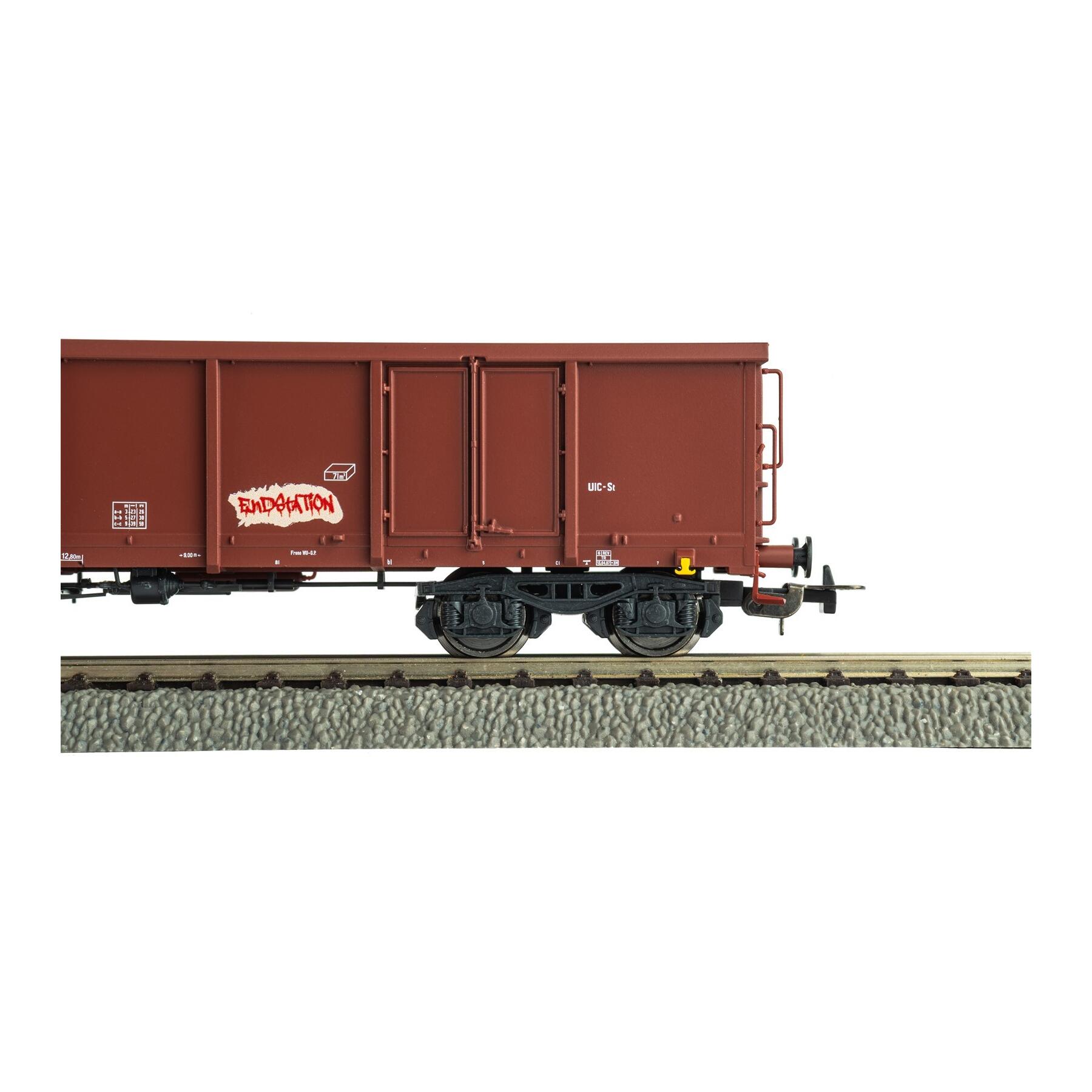Piko 28310 H0 2er Set Offene Güterwagen Eaos mit Graffiti FS Epoche V