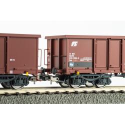 Piko 28310 H0 2er Set Offene Güterwagen Eaos mit Graffiti FS Epoche V