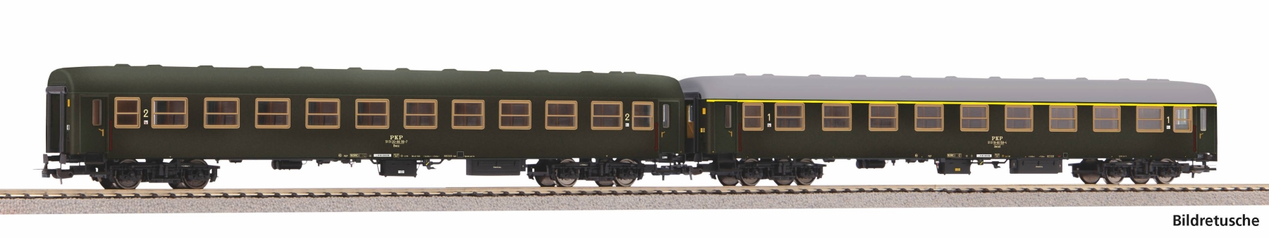 Piko 28321 H0 2er Set Personenwagen 2. Klasse und 2. Klasse PKP Epoche IV