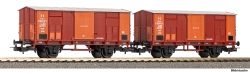 Piko 28328 H0 2er Set Gedeckter Güterwagen FS Epoche...