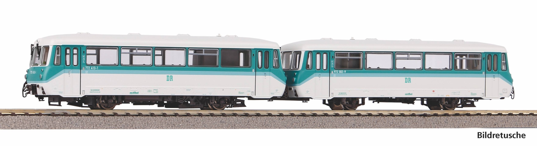Piko 52897 H0 Dieseltriebwagen BR 772 + Steuerwagen DR Epoche VI - Sound Version