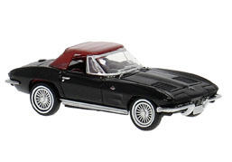 Brekina 18025 H0 Chevrolet Corvette C2 Cabrio, schwarz geschlossen