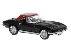 Brekina 18025 H0 Chevrolet Corvette C2 Cabrio, schwarz...