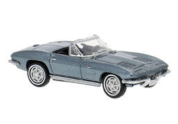 Brekina 18027 H0 Chevrolet Corvette C2 Cabrio, türkis met. offen