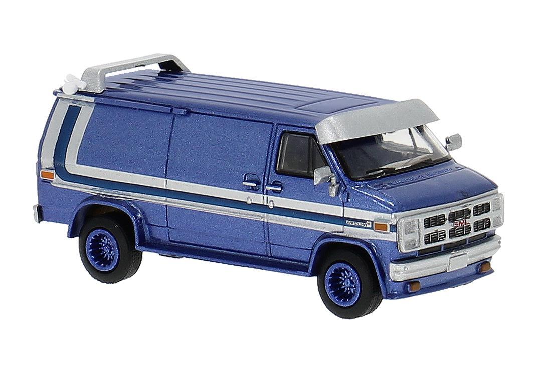 Brekina 18253 H0 GMC Vandura, blau