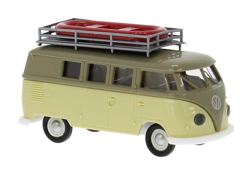 Brekina 31638 H0 VW T1b Camper mit Dachträger/Boot