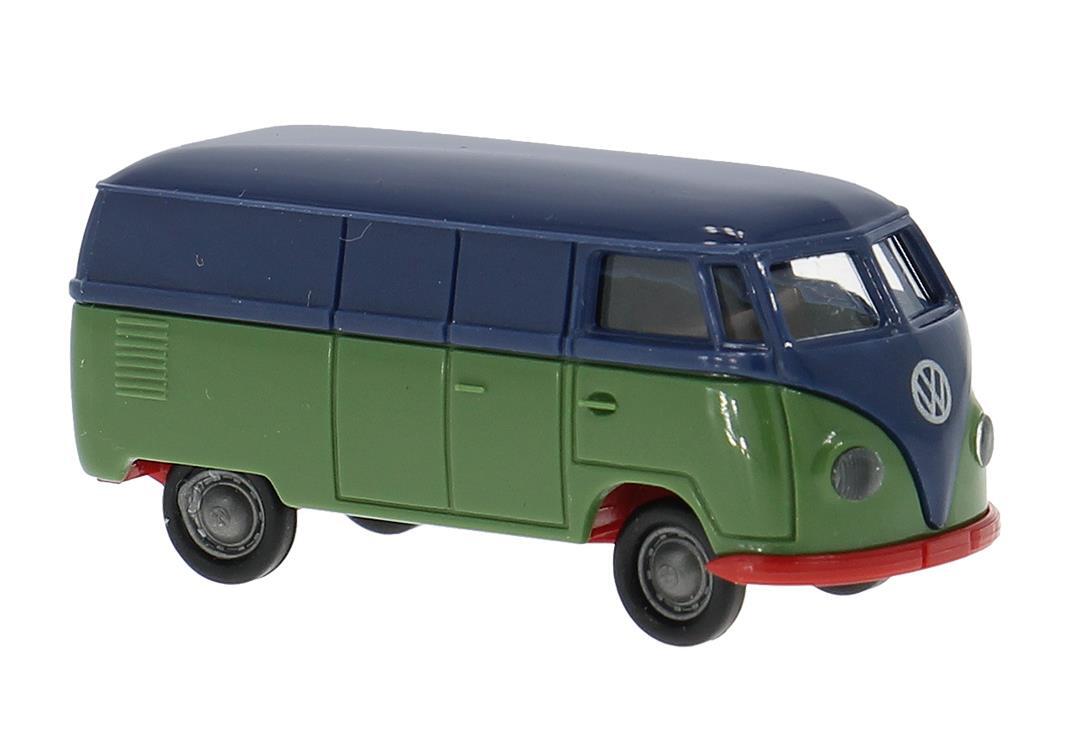 Brekina 32075 H0 VW T1a Kasten, blau/grün -Economy-
